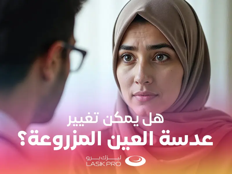 هل يمكن تغيير عدسة العين المزروعة